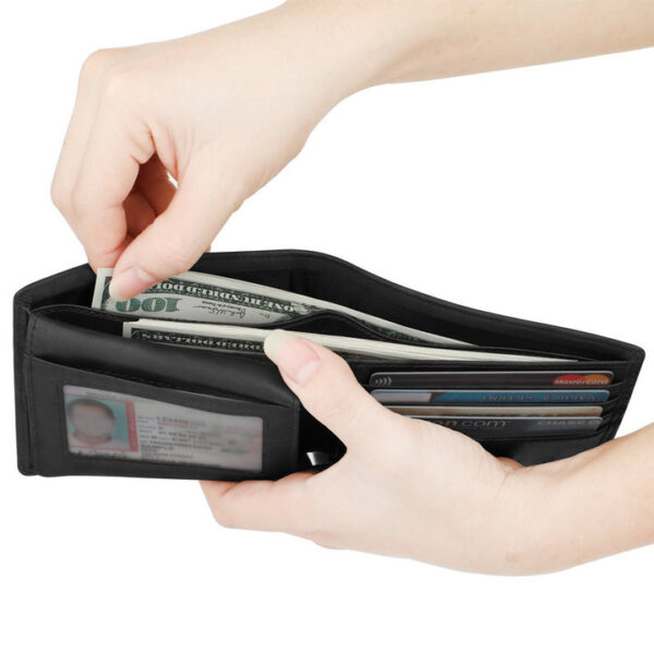 Cross-border multi-card short loose-leaf wallet men's over-migration RFID anti-theft brush leather clip leather men's wallet