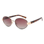 WK2501 Plate Sunglasses Oval Vintage Gold Silk Sunglasses Women's Trendy Cool INS Summer Sunscreen UV Protection