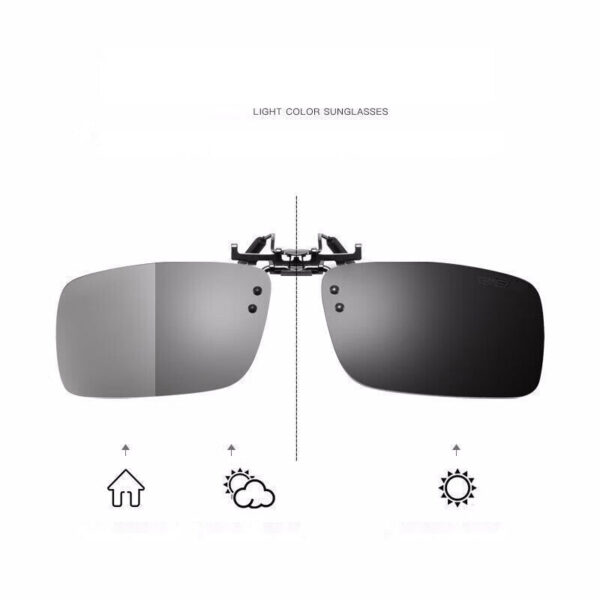 Smart Color-Changing Polarized Clip-Ons: Day/Night Vision.