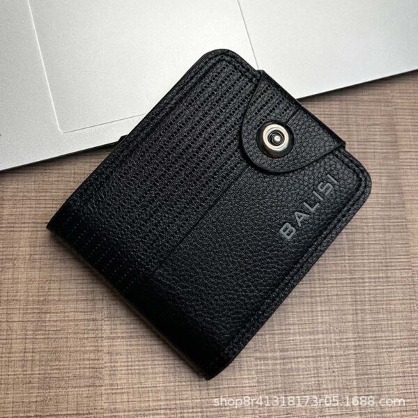 Amazon hot sale men's short wallet buckle multi-card driver's license integrated business youth new wallet trend