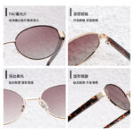 WK2501 Plate Sunglasses Oval Vintage Gold Silk Sunglasses Women's Trendy Cool INS Summer Sunscreen UV Protection