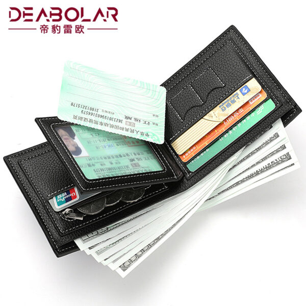 In Stock Wholesale New Short Horizontal Wallet Men's Business Short Wallet Pebbled Zipper Youth Wallet Card Case