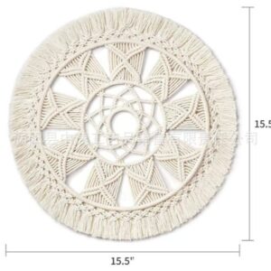 Wall Hung Woven Tapestry Wall Art Garland Bohemian Chic Home Decor Mandala For Living Room