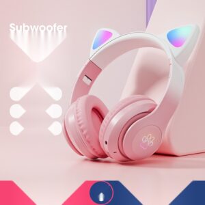 STN28PRO wireless bluetooth headset over-the-ear cat ear gradient hair foldable headset 13794119118