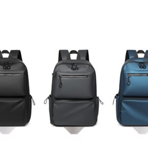 Cross-border solid color computer bag casual simple multi-layer pocket backpack large capacity backpack 15.6 inch student school bag
